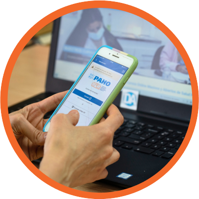 VCPH mobile app on a device