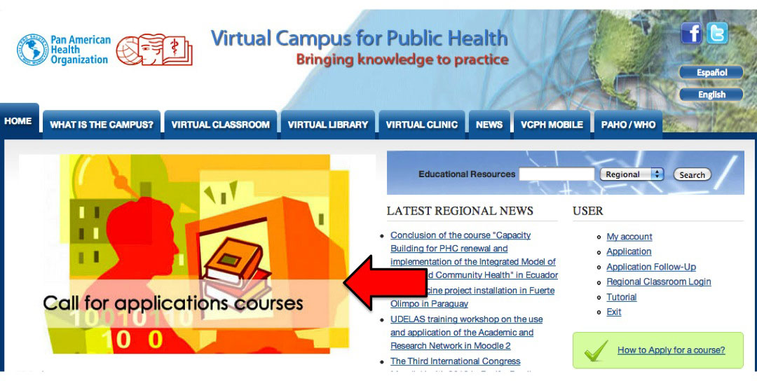 Banner "Call for Applications" VCPH courses